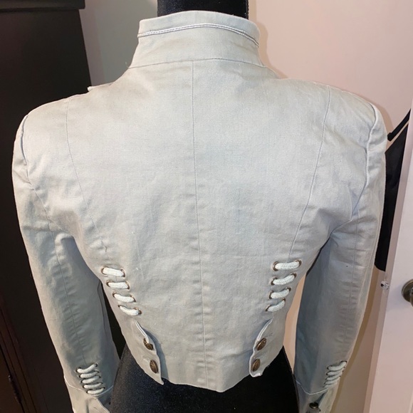 Urban Behavior Military Style Blazer Light Green - Picture 3 of 4